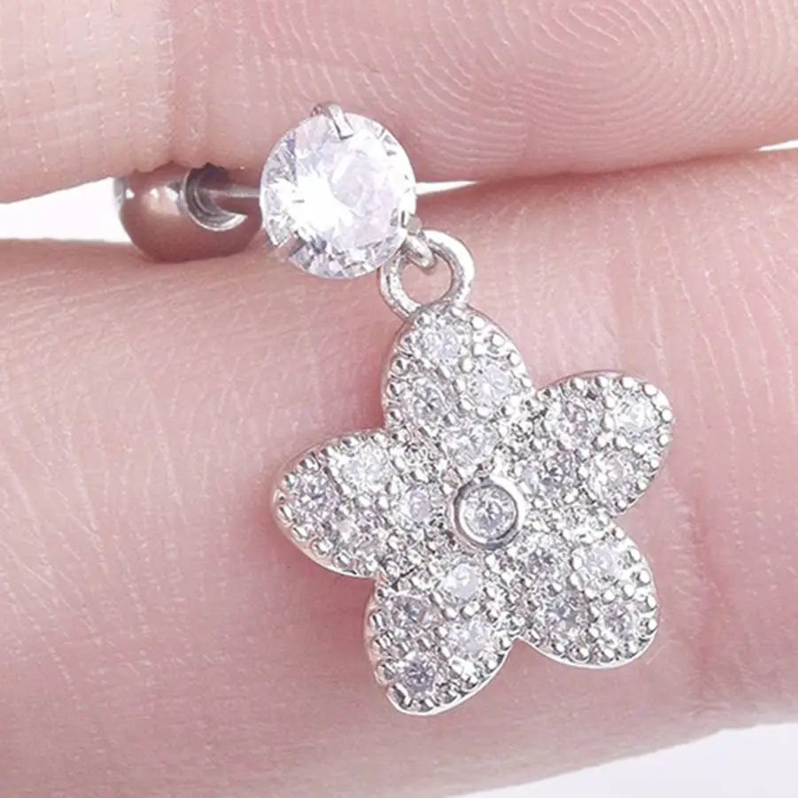 1 шт. роскошный Сталь штанга гантельного Типа Спирали хрящевой пирсинг для уха