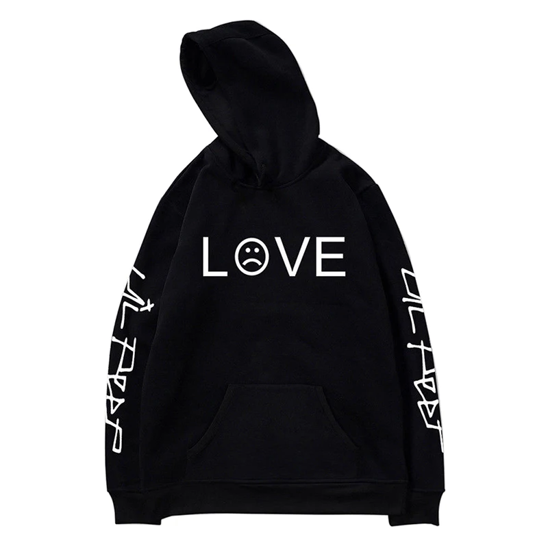 

New Lil Peep street hooded cotton round neck sweater with hood winter men women fitness breathable new