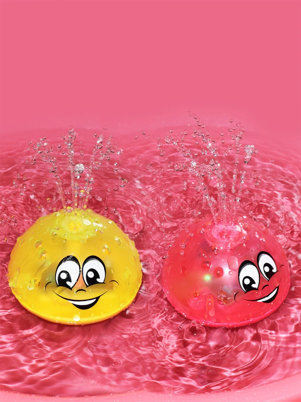 Electric Inductive Water Spray Tool Toy Ball with Light Music Bathroom Bathtub Swim Baby Bath Toys for Toddler Infant Children