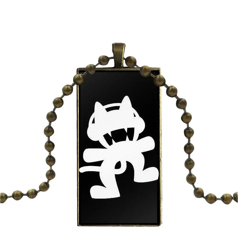 EJ glaze для женщин вечеринок Monstercat стеклянный кулон ожерелье ручная работа