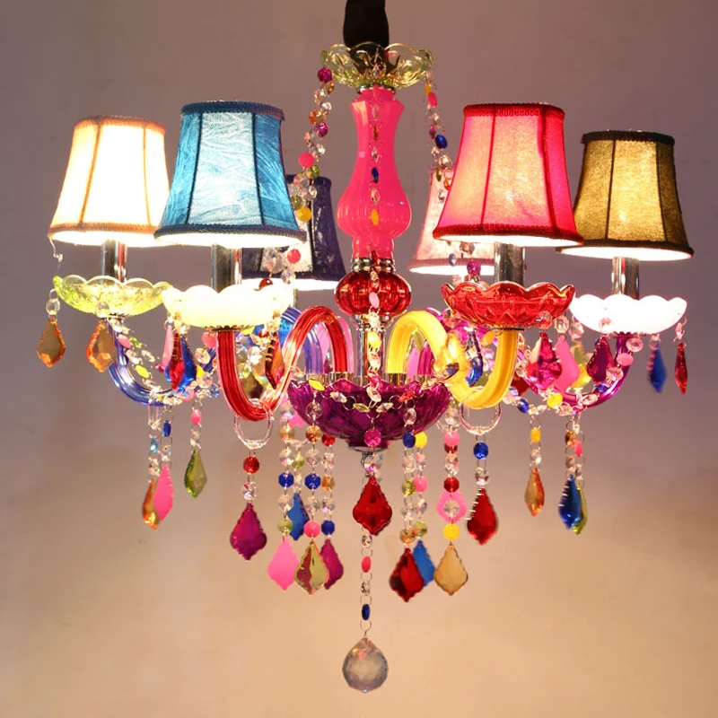 Современная разноцветная люстра художественное украшение светодиодная