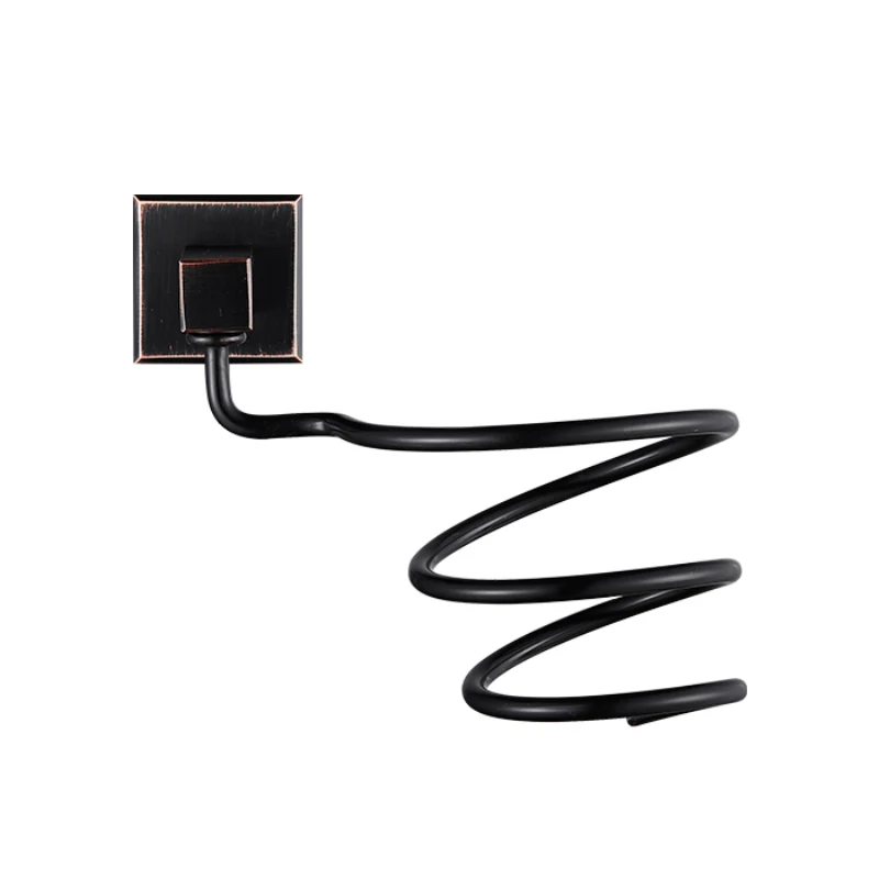 Современные полки для ванной комнаты черное настенное крепление Фен стойка