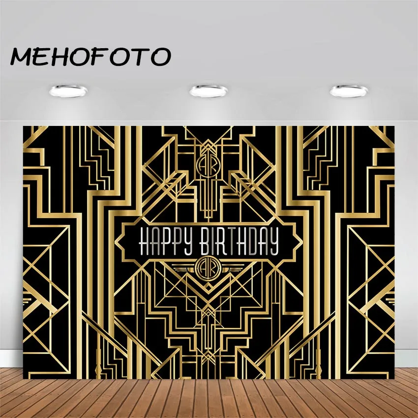 Фон MEHOFOTO на день рождения для большой Гэтсби тема черная золовечерние ринка