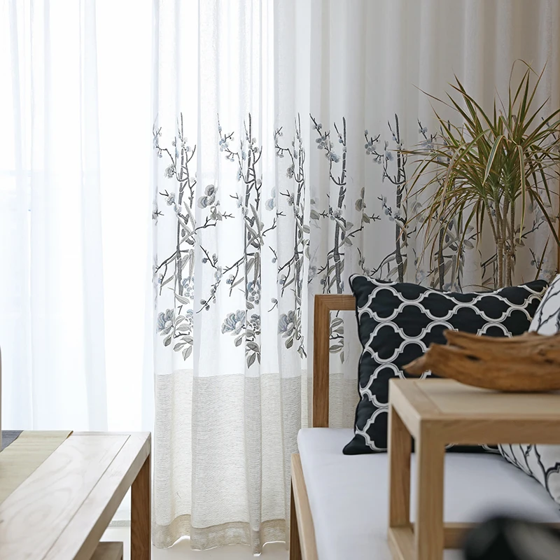 Innermor домашний декор тюлевые шторы с вышивкой для гостиной китайский стиль тюль