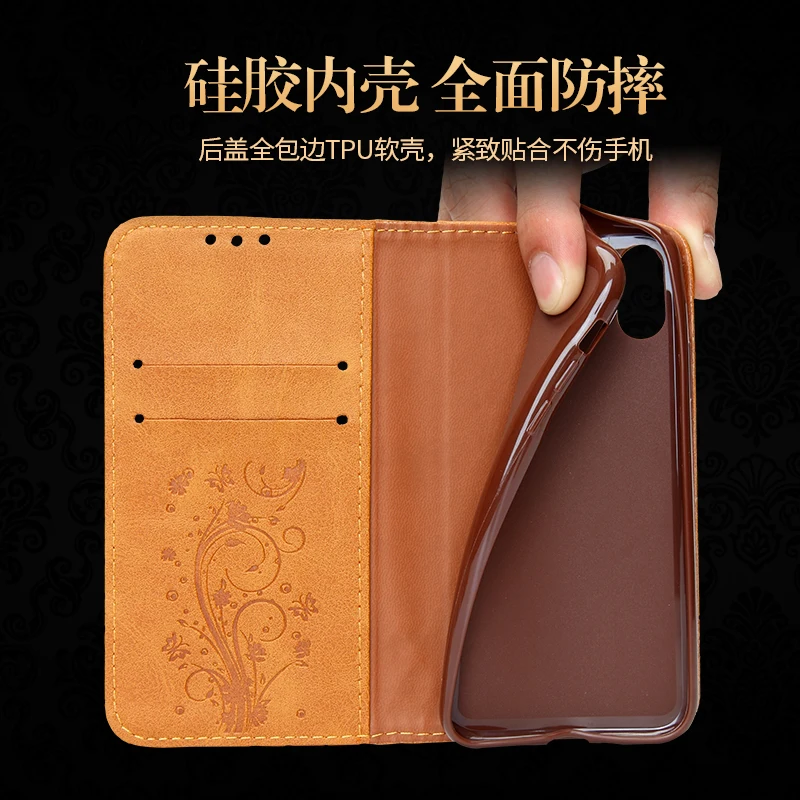 Чехол-Кошелек из искусственной кожи с подставкой чехол для iPhone 6 7 8 X plus отделением