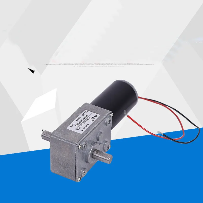 Двухвальный червячный мотор-редуктор 12В 24В DC низкоскоростной двигатель 4058GW 8 мм диаметр вала DC мотор-редуктор