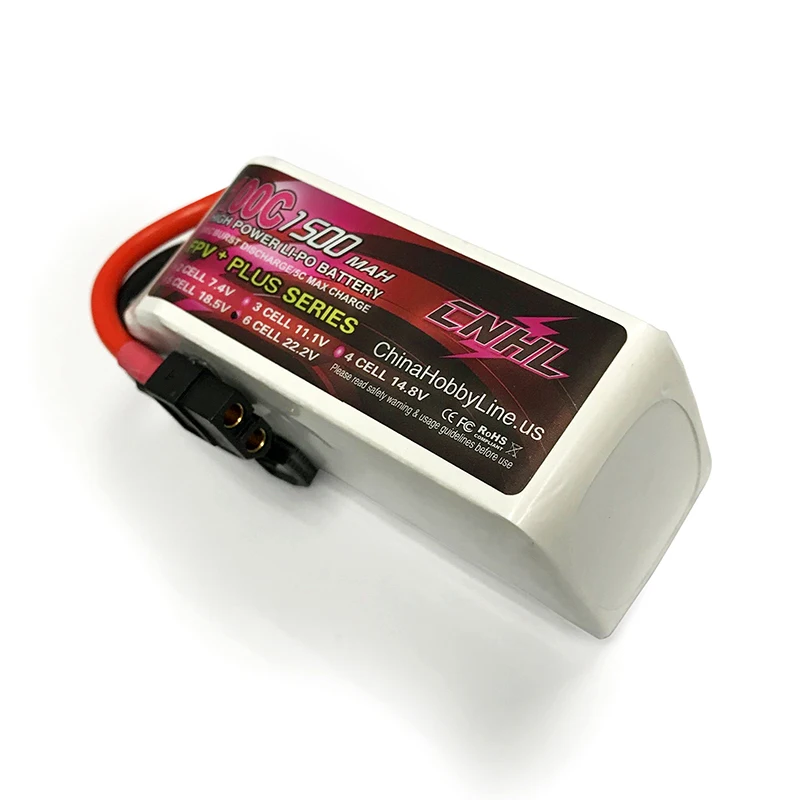 2 шт CNHL 1500 mAh 6 S 22,2 V 100C Lipo батарея с вилкой XT60