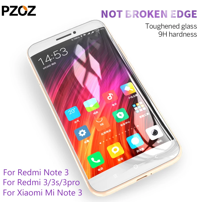 Закаленное стекло PZOZ для xiaomi mi note 3 Защитная пленка экрана redmi s prime оригинальная pro