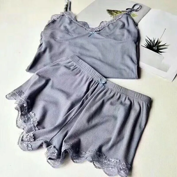 Домашняя одежда для женщин летняя 2019 пижама Coton женская сексуальная на тонких