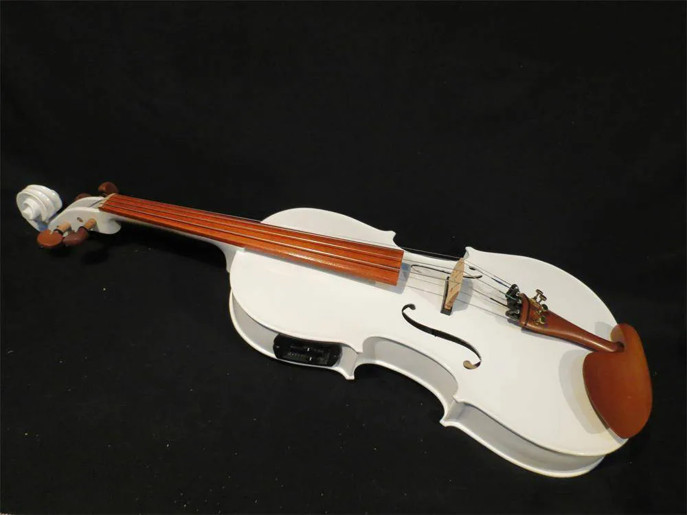 

Guarneri style 16" White colors electric & acoustic viola #8646