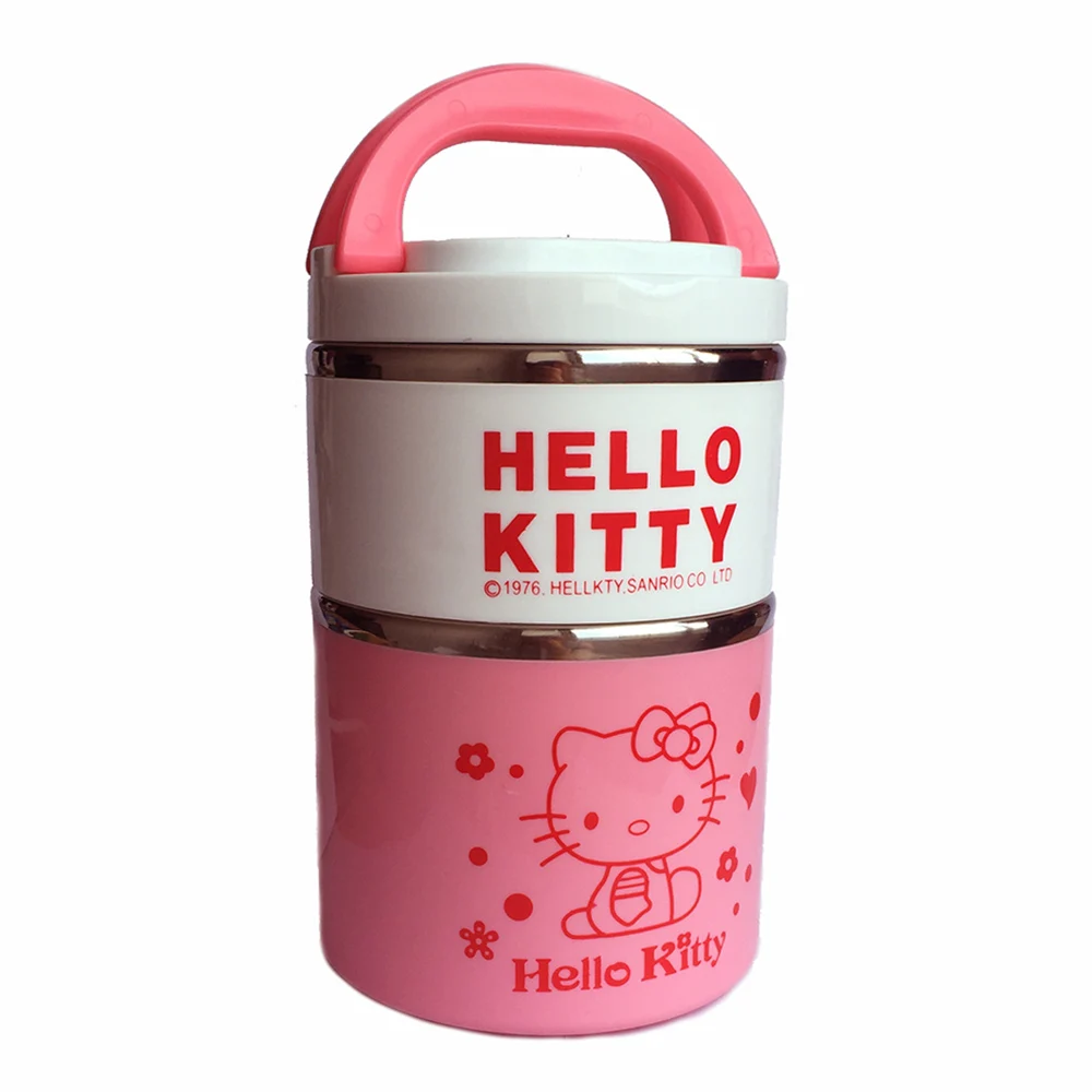 Портативный мини японский bento box 304 Нержавеющая сталь мультфильм Bento Lunchbox Еда