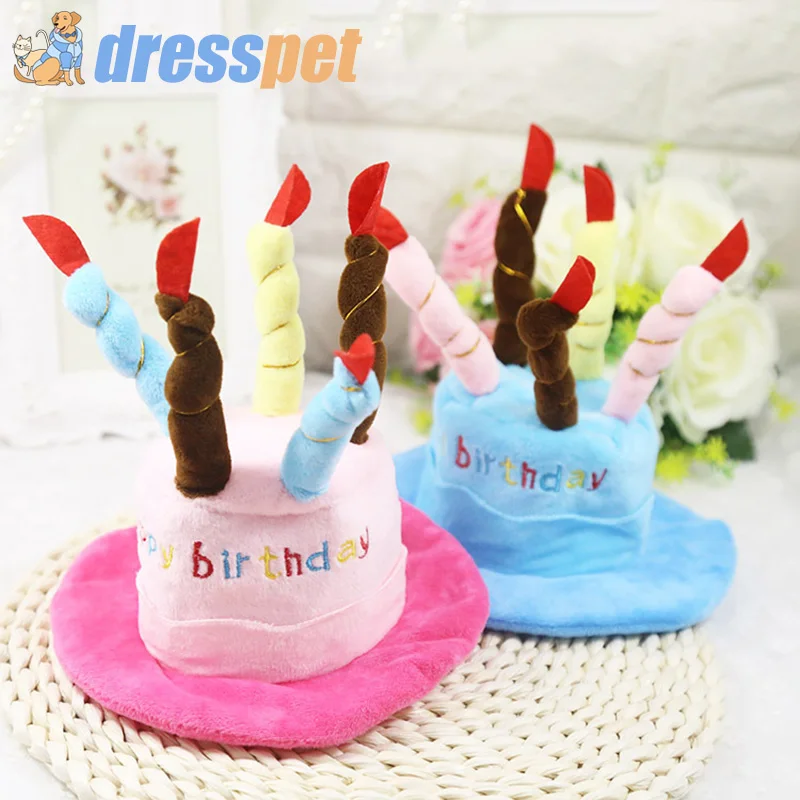 Нарядная шапочка для домашних собак подарок на день рождения высокое качество