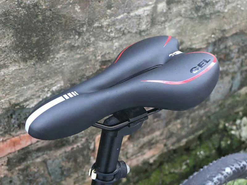 Седло для горного велосипеда MTB, гелевое кожаное Велосипедное Сиденье, подушка для велосипеда