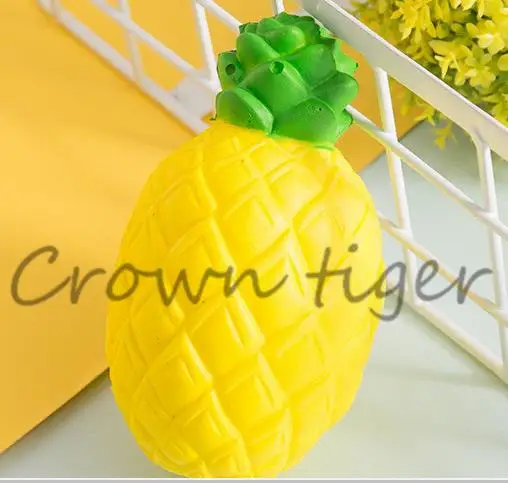pineapple Kawaii 14 см/16 см Jumbo мягкое арбузное супер медленное нарастающее при сжатии мягкое растягивающееся Ароматизированная пища хлеб торт фрукты Забавная детская игрушка подарок - Цвет: pineapple