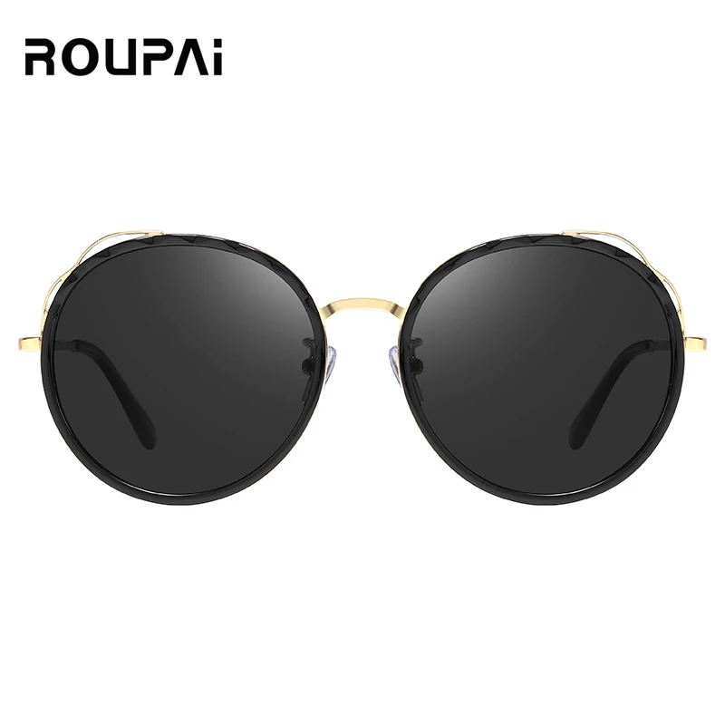 Женские солнцезащитные очки ROUPAI винтажные поляризационные в стиле ретро uv400
