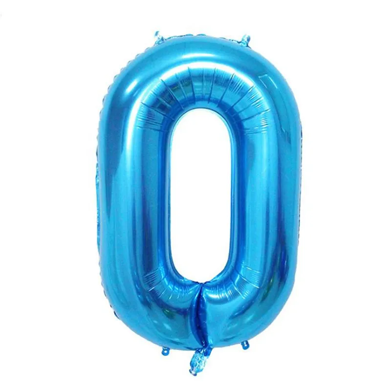 Романтическое свадебное украшение фольгированные воздушные шары синие цифры