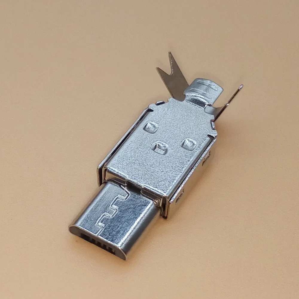 10 компл. Micro USB 5PIN тип сварки штекер разъем зарядное устройство 5P USB хвост зарядки jack 4 в 1 металлические части