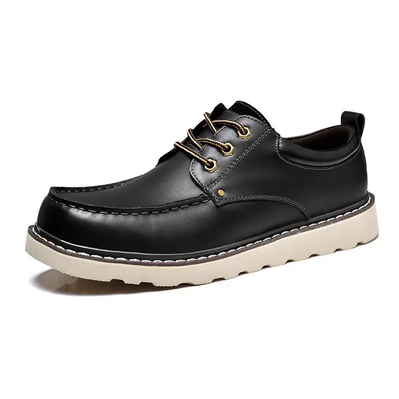 TAOFFEN Fashion Men Trend Derby Casual Shoes High Quality Lace Up Flats Daily Business Male Footwear Size 38-44 | Обувь