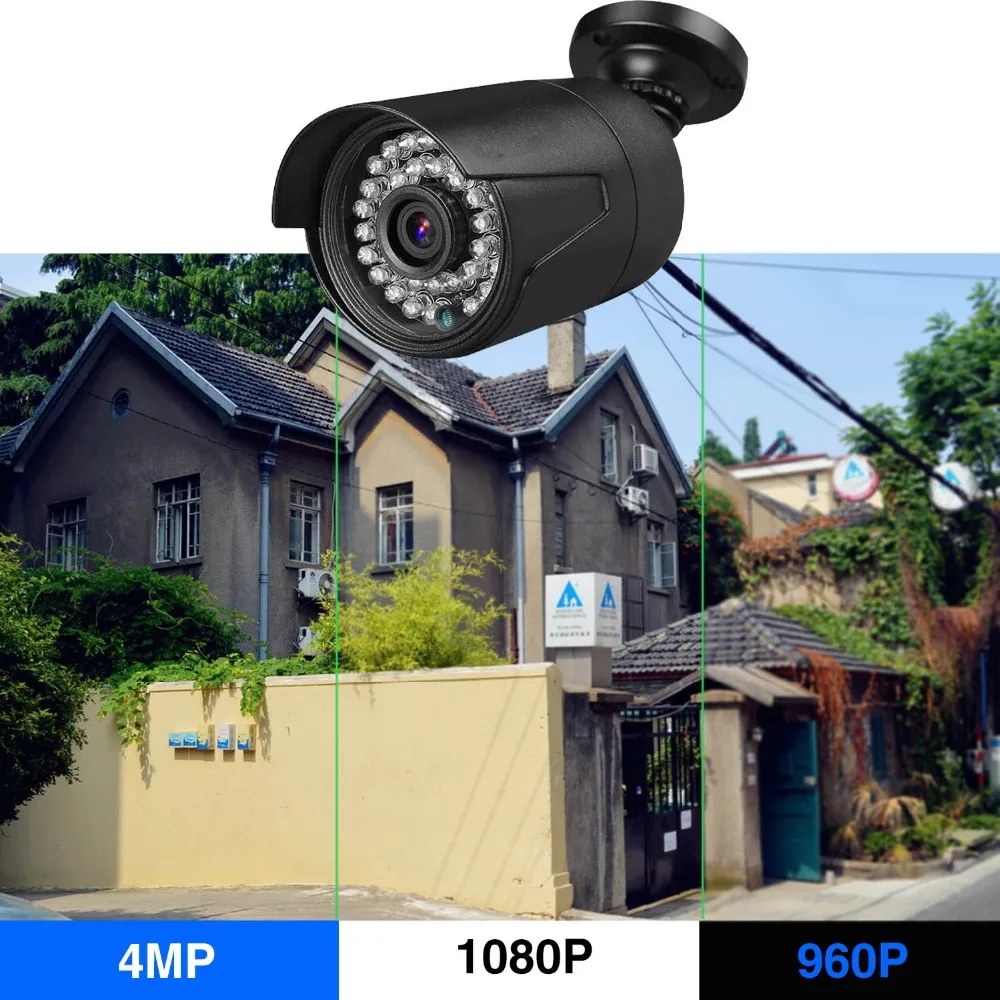 4 канальный 5 мегапиксельный комплект видеонаблюдения CCTV AHD система камер 5.0MP