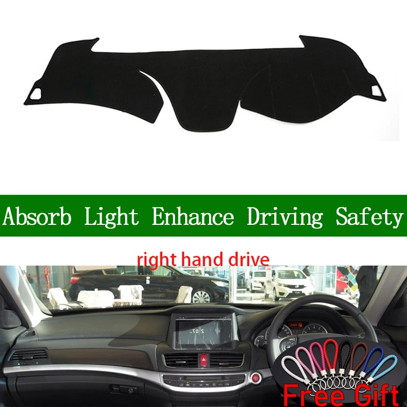 

For Honda crosstour 2014 2015 2016 Right Hand Drive Dashboard Cover Car Stickers Sun Shade Dash Mat Carpet Interior Accessories