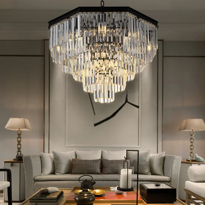 Простая восьмиугольная хрустальная лампа в скандинавском стиле ретро люстра для