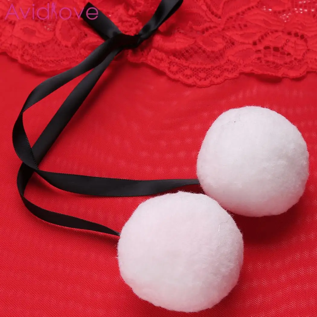 Avidlove рождественское ночное белье женские эротические костюмы Babydoll Сексуальное