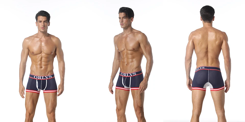ORLVS, боксеры, мужское нижнее белье, сетчатые боксеры, хлопковые боксеры, Мужские дышащие боксеры размера плюс, дышащее нижнее белье OR399