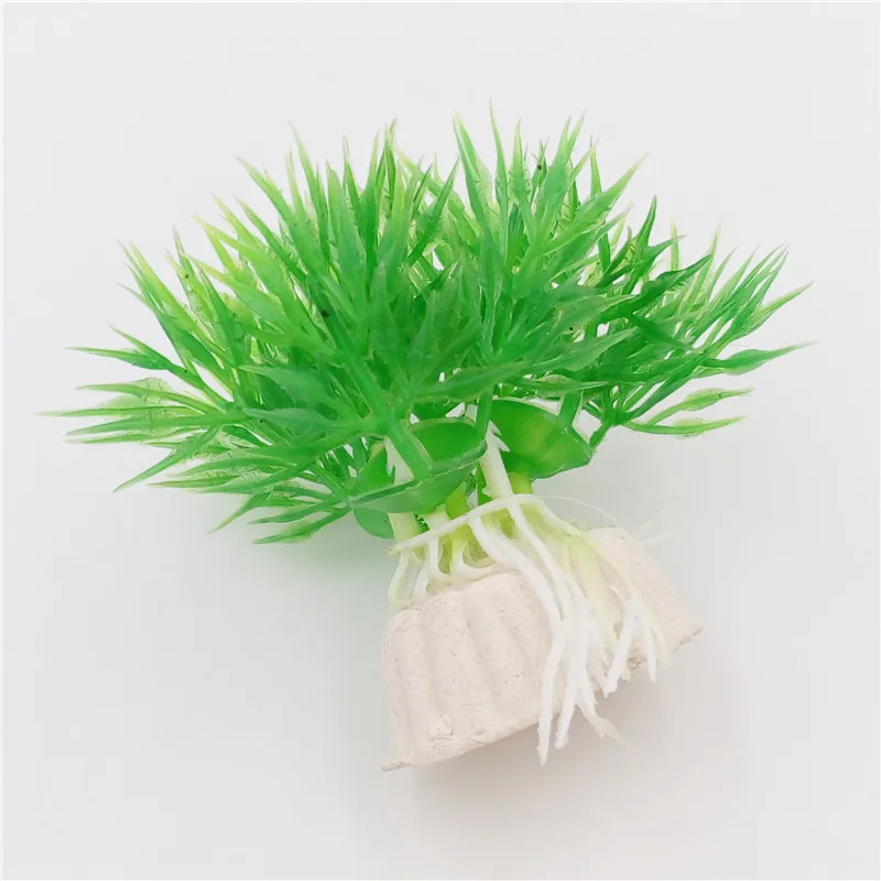 Искусственные пластиковые зеленые растения 6 шт. украшение для аквариума декор