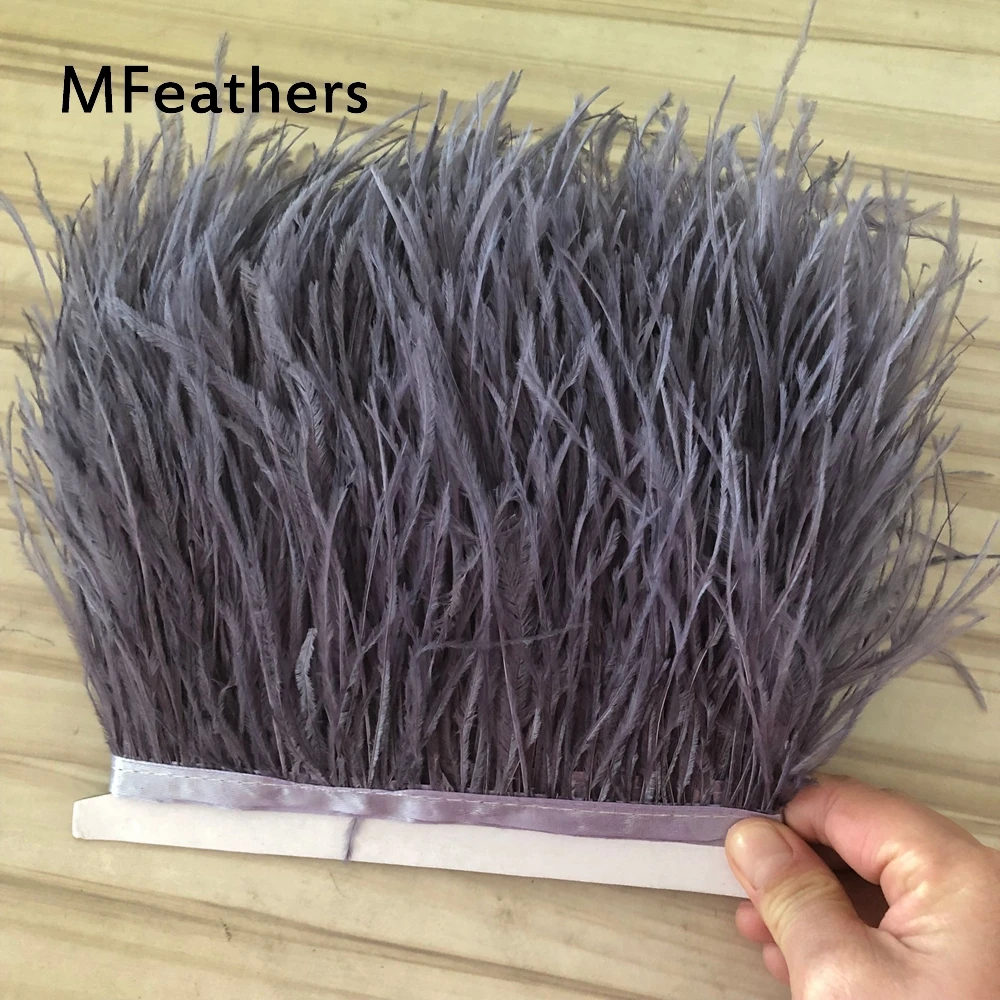 Mfeather набор из 5 метров 10 глубоко-серые окрашенные фототриммы Высота 8-10 см 10-15