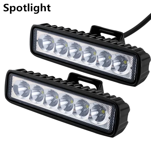 2pcs spotlight Автомобильный, мотоциклетный, мотоциклетный, налобный светильник, передняя фара, рабочая противотуманная фара, точечный светильник, металлический светодиодный, 12 В, для внедорожника - Цвет: 2pcs spotlight