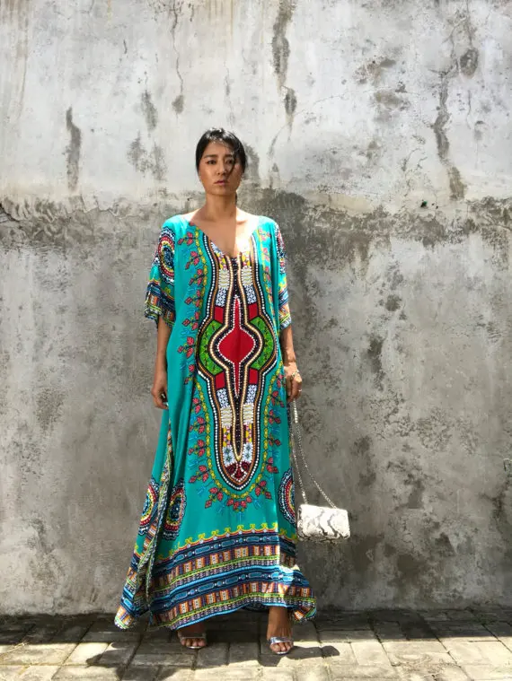 Bloomhawk2018 spring women's dress large size fast selling popular style south American wind printing leisure | Женская одежда