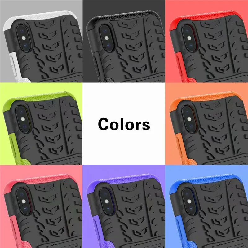 

Hybrid Dual Layer Hard TPU+PC Kickstand Phone Case For iPhone 12 11 XS Max XR X 6 7 8 Plus Shockproof Anti Slip Protective Cover