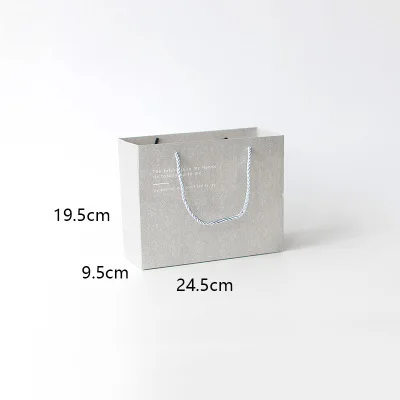 grey-M Наслаждайтесь моментом индивидуальная джинсовая креативная 1 шт бумажная Подарочная сумка бизнес Подарочная сумка хозяйственная упаковка вечерние украшения Свадебная коробка - Цвет: grey-M