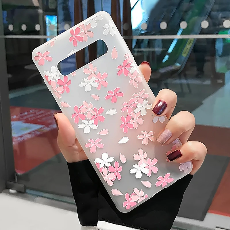 YHBBCASES чехол для телефона с розовыми цветами из мультфильма Samsung Note 8 9 рельефный
