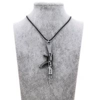 mens new novelty counter strike ak47 gun pendant necklace vintage gold cs ak 47 necklace male jewelry collares party boys gift
