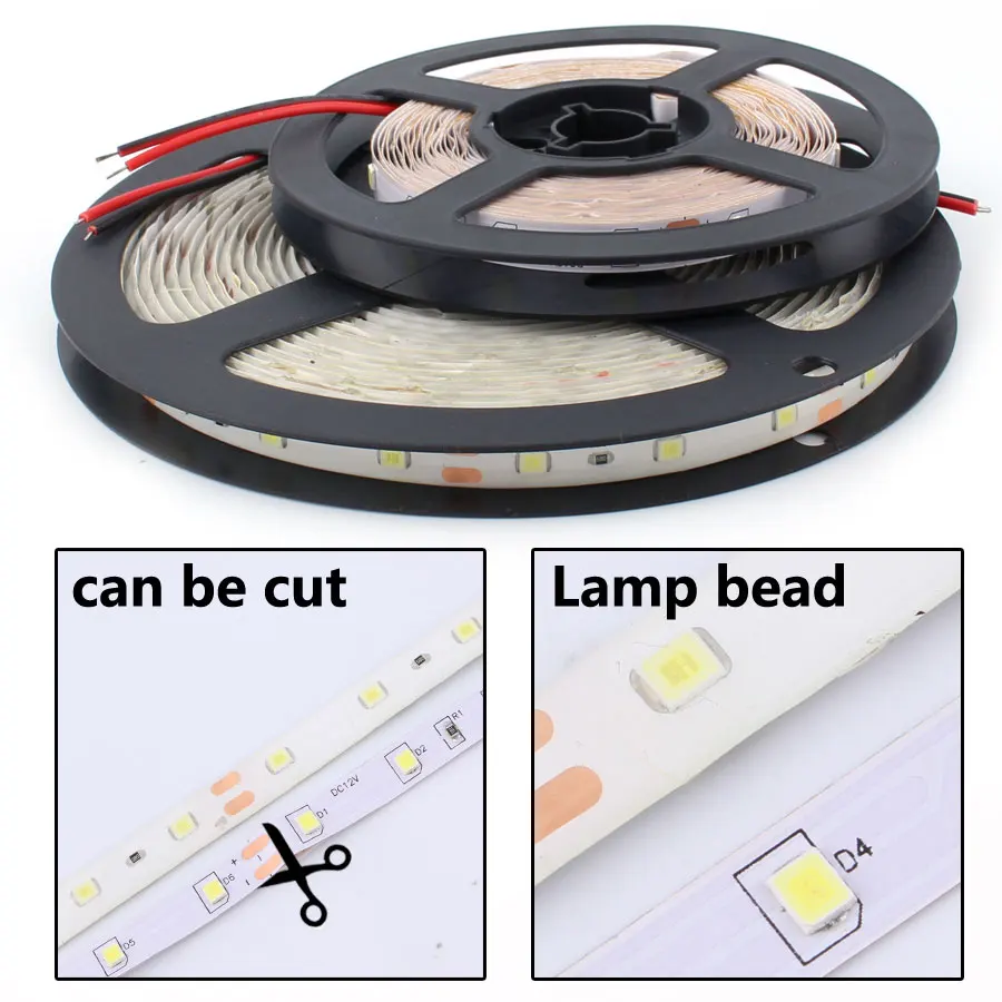 Диодная лента 12 В светодиодный полосы света SMD 2835 RGB Водонепроницаемый IP65 5 м 60 Светодиодный/M RGB светодиодный полоска лампы Диод ленты Fleible сад товары светодиодный цвет лампа светодиодная rgb лента