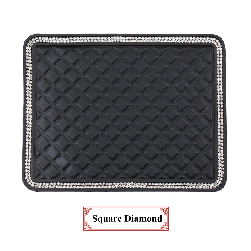 1814cm anti slip mat crystal rhinestone automobile silicone non slip mat pad car sticky for gps phone car interior accessories free global shipping