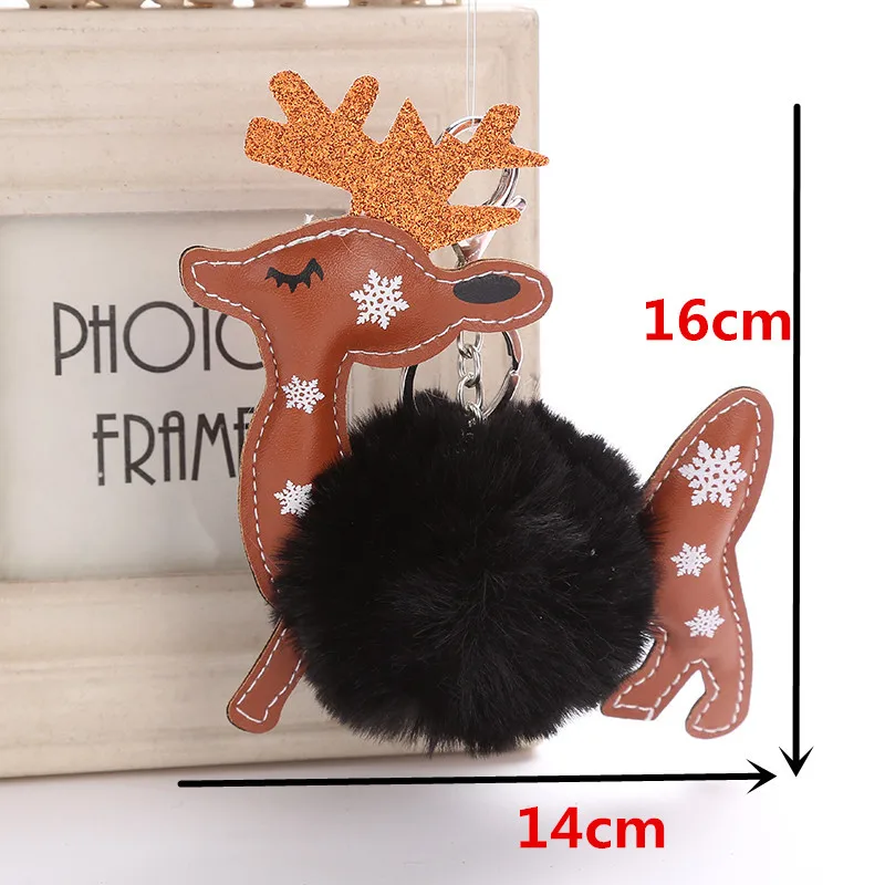 Новое поступление милый модный пушистый плюшевый брелок в форме лося