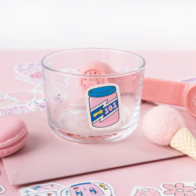 45 шт./кор. розовые милые бумажные наклейки с животными для девочек diy Скрапбукинг