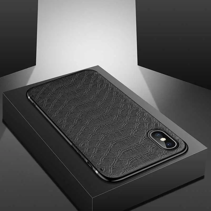 Ультратонкий чехол Boucho для iPhone XS Max XR чехлы с крокодиловой текстурой телефона 6 6s 7