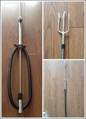 

stainless steel harpoon fishing fork/ fish finder shot with three forks underwater fishing and diving
