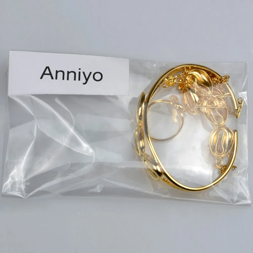 Комплект украшений Anniyo для женщин/девушек ожерелье/серьги/Кольцо/браслет