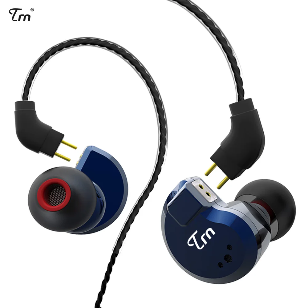 TRN V80 2DD + 2BA гибридные наушники спортивные с шумоподавлением стерео бас гарнитура 2