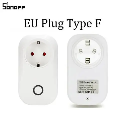 Sonoff Basic R3 Wifi переключатель Sonoff S20 RF RM433 Pow R2 433 RF мост дистанционное управление беспроводной умный дом таймер через Alexa - Комплект: Sonoff s20 EU F