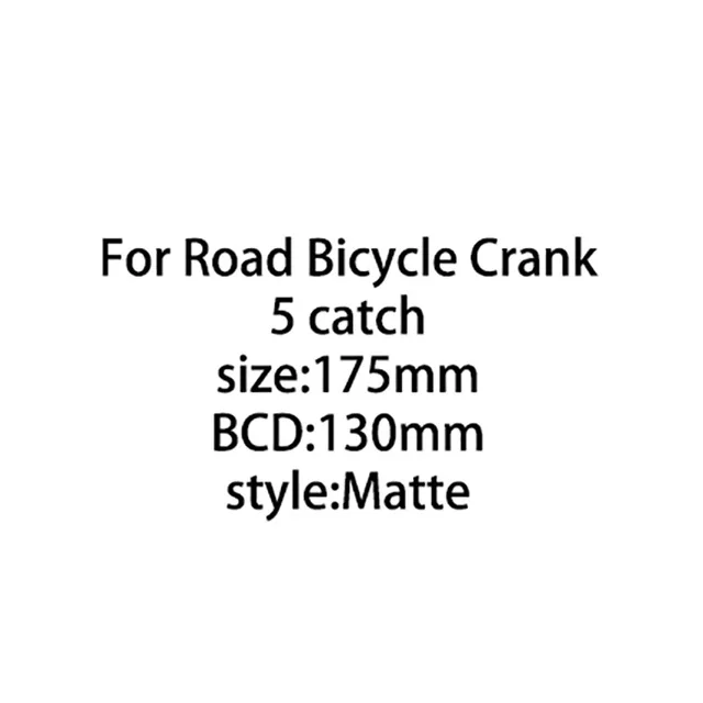 Матовый/глянцевый 3 К углеродного волокна Адреналин велосипедов Crankset дорожного для BCD 110/130 мм Длина 170/ 175 мм 5 улов шоссейные велосипеды Запчасти - Цвет: Matte Road 175X130mm