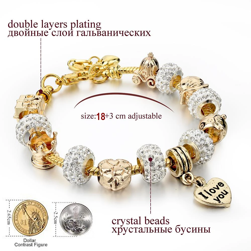 Браслеты LongWay с хрустальными бусинами для женщин очаровательные браслеты дружбы