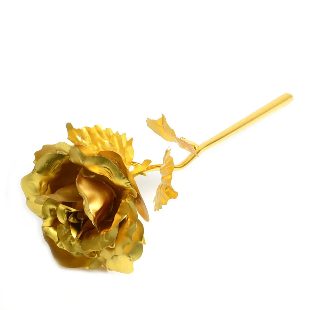 Золотая фольга розовый цветок подарок на день Святого Валентина позолоченный