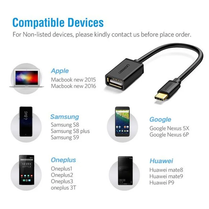 Ugreen usb c адаптер с разъемами типа c usb 3,0 адаптер для samsung s8 s9 huawei P20 xiaomi 8 oneplus macbook usb c OTG адаптер конвертер