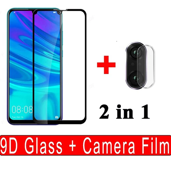 2 in 1 2 шт 9D закаленное стекло для huawei P Smart Plus Защита экрана для P Smart Psmart Z Защитная крышка объектива камеры Fil - Цвет: 2 in 1