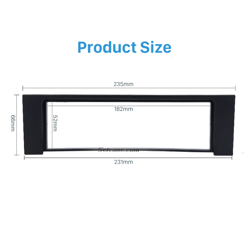 Seicane черный 182*82 мм стерео рамка Dash Kit 1Din автомобильный DVD плеер Радио панель фасции